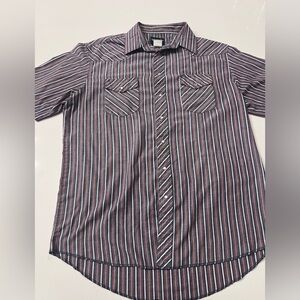 Vtg Wrangler Western Shirt Blue Red Plaid Pearl Snap Cowboy Mens‎ 17 …